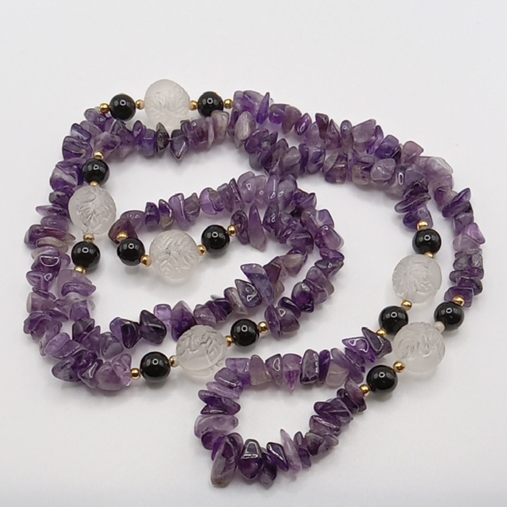 Bohemian Purple Amethyst Necklace - Picture 3 of 3